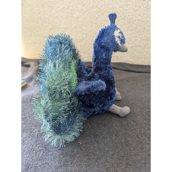Aurora Peacock Plush 2020 8 Stuffed Animal Lovey EUC Very Clean & Soft - Picture 4 of 7